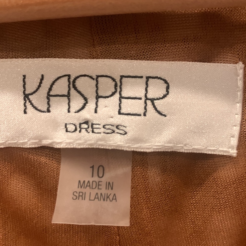 Kasper Neutral Patterned Dress - image 7